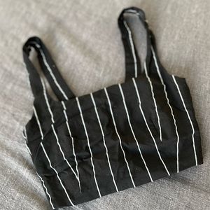 H&M- black and white striped crop top.